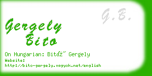 gergely bito business card